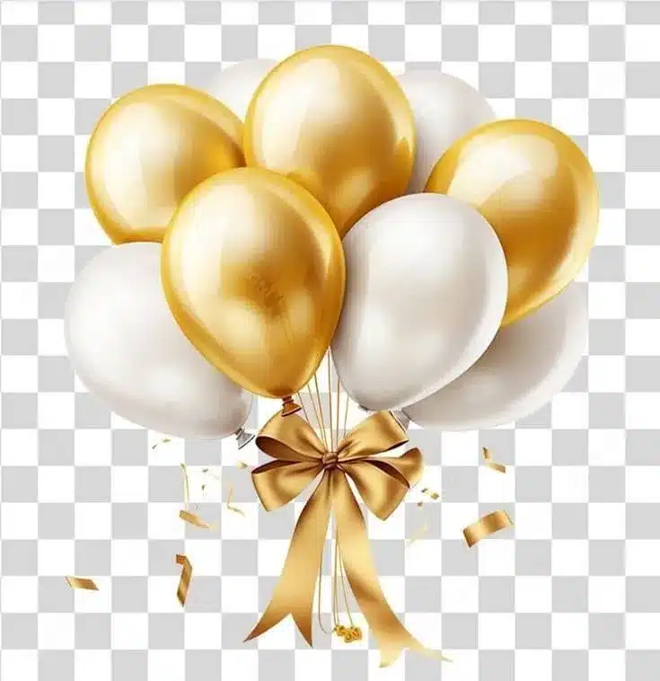 A picture showcasing decorated ballons.