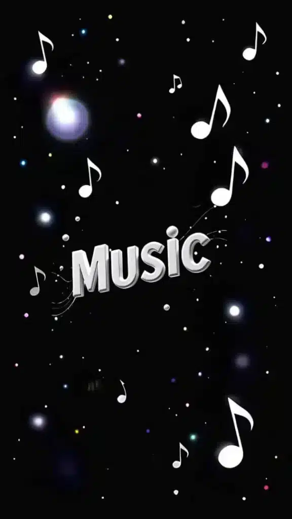 An image designed with symbolic representations of music