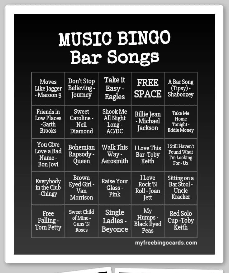 music bingo