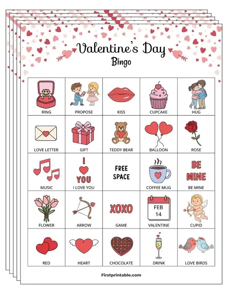 Valentine’s Bingo Cards 