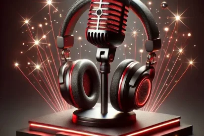 An image of a headphone and a mic
